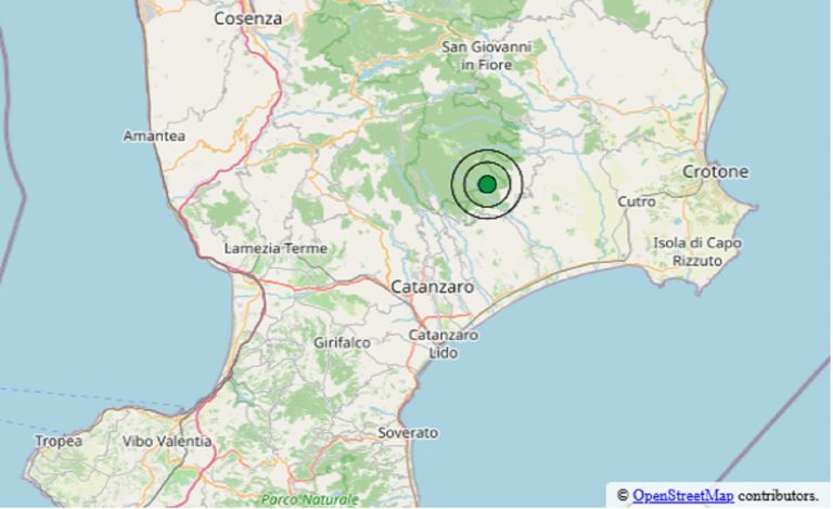 Terremoto oggi in Calabria, scossa avvertita in provincia di Catanzaro: epicentro e dati Ingv