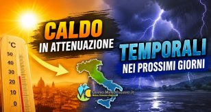 Meteo - Parentesi di maltempo in arrivo nei prossimi giorni con caldo in attenuazione: i dettagli