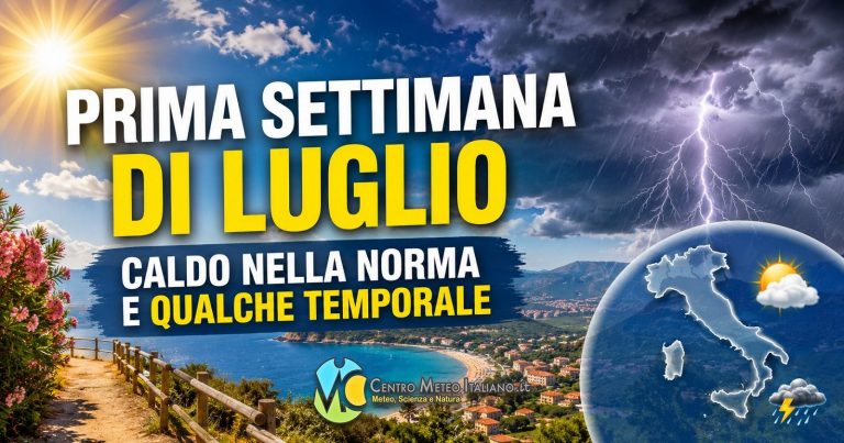 Meteo Italia – prossima settimana sul bordo dell’anticiclone con clima più caldo ma senza eccessi e qualche temporale