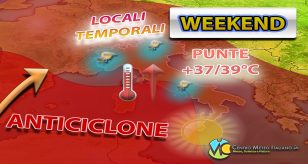 Meteo Italia - caldo intenso e qualche temporale nel weekend