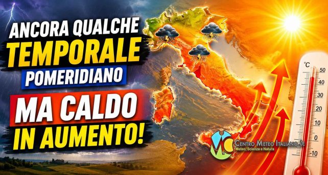 Meteo Italia - caldo in aumento e qualche temporale