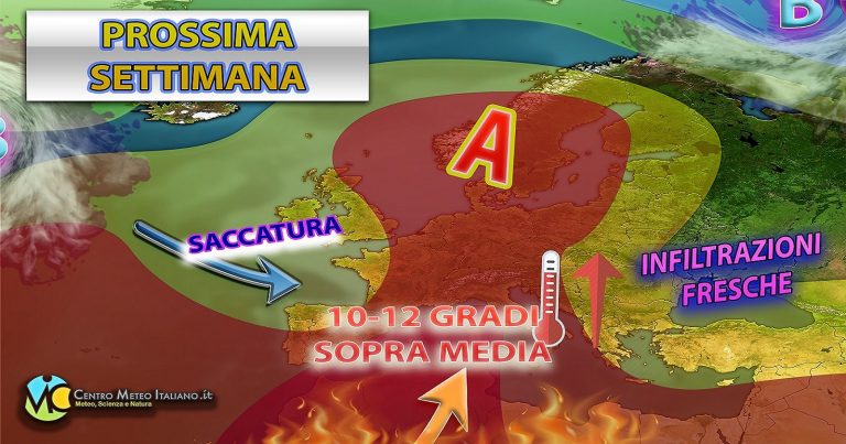 Meteo – Prima parte di settimana prossima con caldo africano e pochi temporali: i dettagli