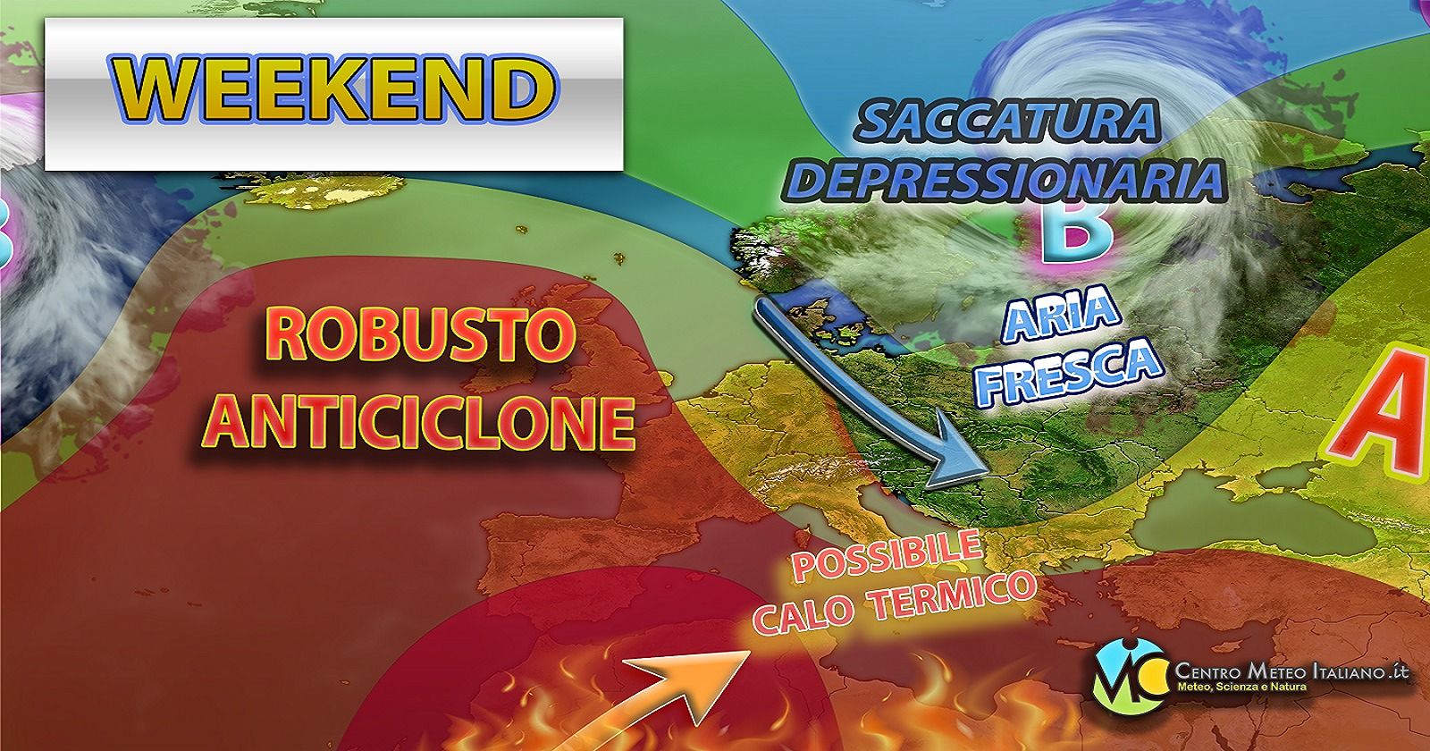 Possibile calo termico dal weekend