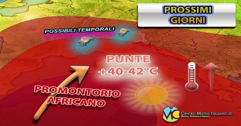 Meteo Italia – ondata di caldo anche intensa sul Mediterraneo con possibile rinfrescata a partire dal fine settimana