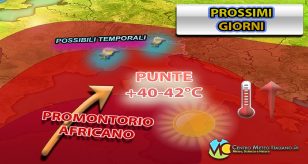 Meteo Italia - giorni bollenti prima di un calo termico dal fine settimana