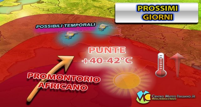Meteo Italia - giorni bollenti prima di un calo termico dal fine settimana