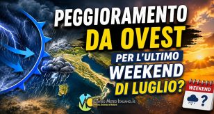 Meteo Italia - possibile peggioramento nell'ultimo weekend del mese