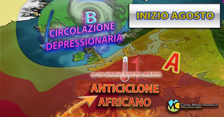 Meteo – Crescenti disturbi di maltempo per il Weekend, ma anche caldo africano intenso: la tendenza
