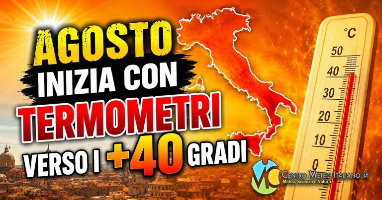 Meteo weekend – anticiclone africano protagonista nel primo fine settimana di agosto, caldo intenso su gran parte del Paese