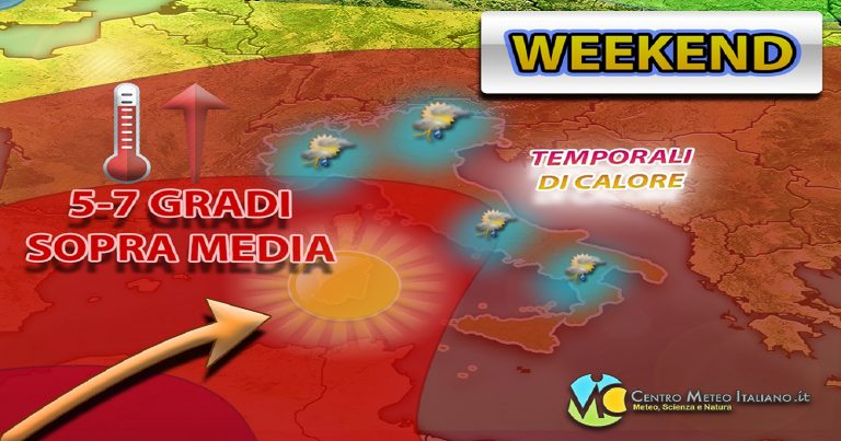 Meteo – Italia nella morsa del caldo africano, ma non mancherà qualche temporale