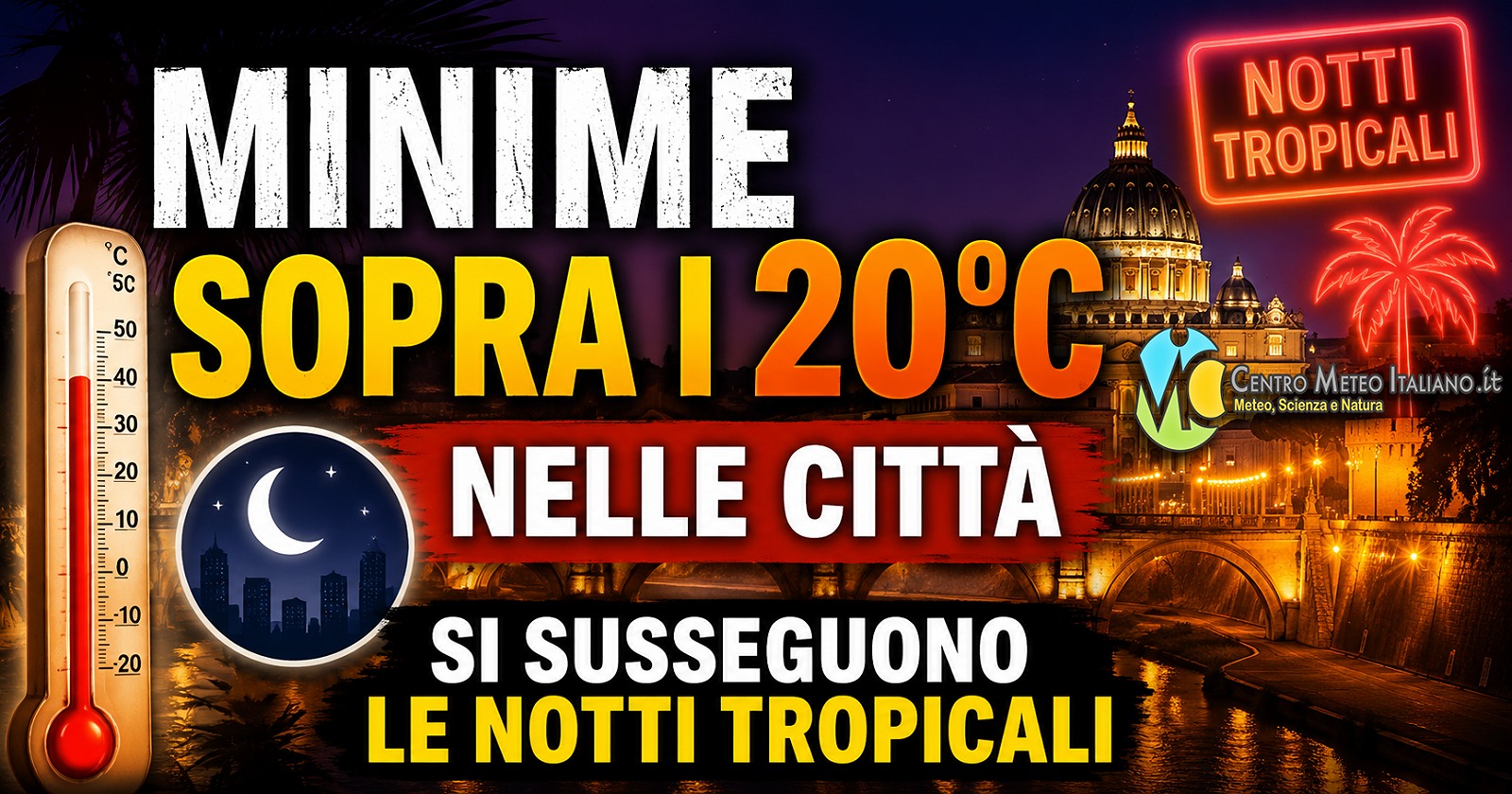Meteo Italia - caldo intenso e notti tropicali per l'inizio di agosto