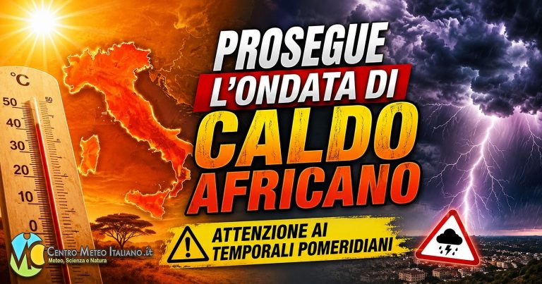 Meteo Italia – la settimana prosegue tra caldo intenso e temporali pomeridiani, ecco gli aggiornamenti