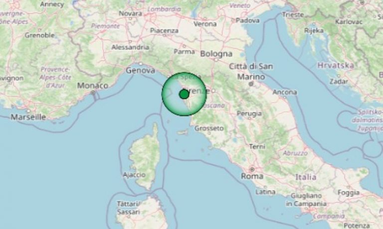 Terremoto oggi in Toscana, martedì 4 agosto 2026: scossa di magnitudo 4.3 a Pisa. I dati ufficiali Ingv
