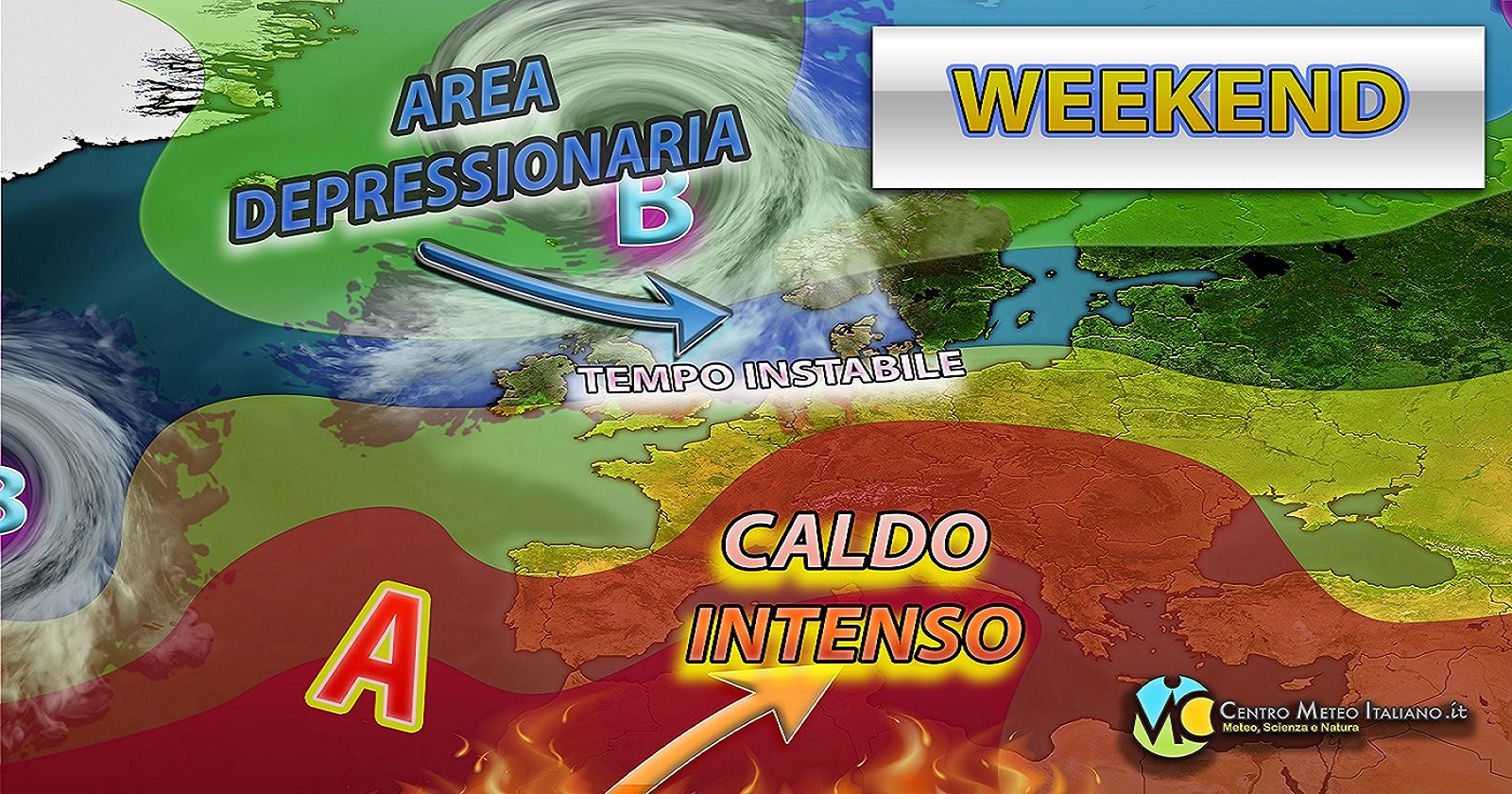 Meteo - Caldo intenso nel Weekend, ma anche temporali violenti con possibili nubifragi: i dettagli