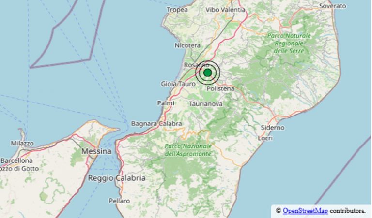 Scossa di terremoto registrata in Calabria oggi, 5 agosto 2026: epicentro e dati Ingv