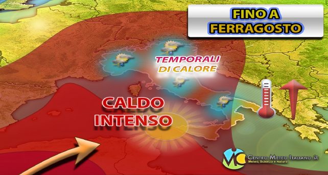 Meteo - Nuovo e lieve calo delle temperature nella seconda metà di settimana, con temporali pomeridiani