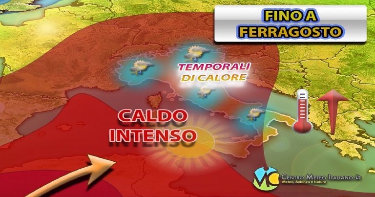Meteo – Nuovo e lieve calo delle temperature nella seconda metà di settimana, con temporali pomeridiani