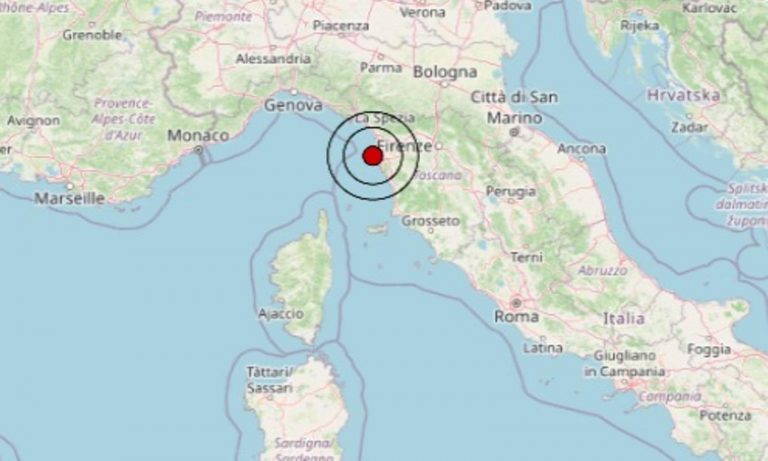 Terremoto oggi in Toscana, mercoledì 12 agosto 2026: scossa al largo della Costa Toscana Settentrionale. I dati ufficiali Ingv
