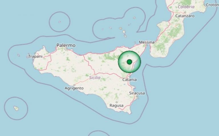 Terremoto oggi in Sicilia, sabato 15 agosto 2026: scossa di magnitudo 3.9 in provincia di Catania. Epicentro e dati ufficiali Ingv