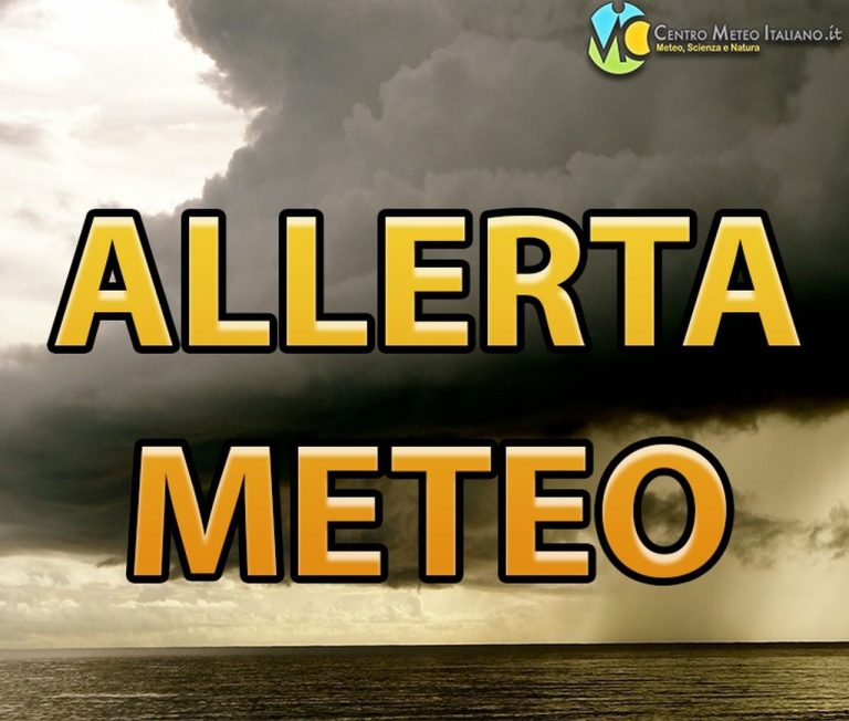Meteo – Spiccato maltempo in arrivo in Italia con rischio nubifragi e grandinate: scatta l’allerta della Protezione Civile, ecco dove