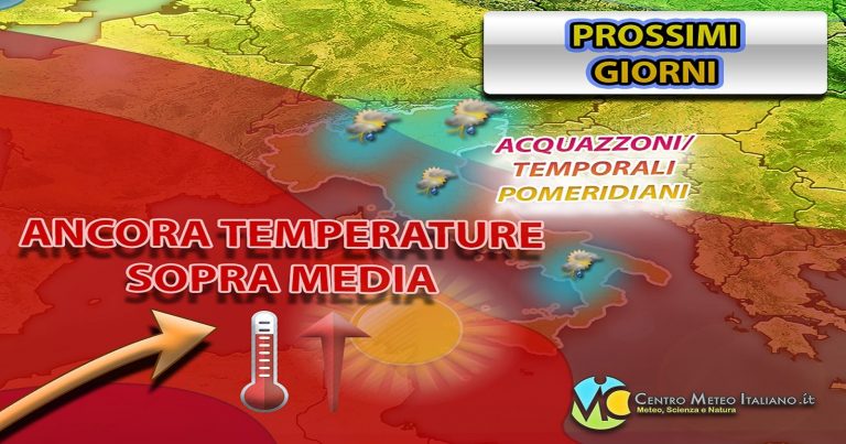 Meteo Italia – Tanto sole e caldo intenso ma anche temporali pomeridiani, ulteriore rialzo termico verso il weekend