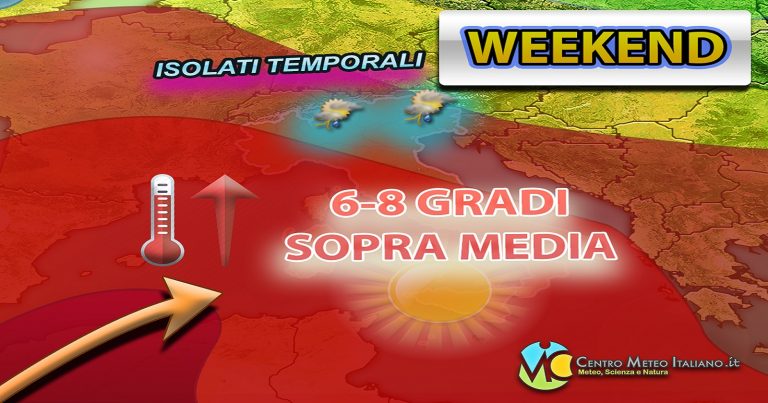 Meteo – Caldo anomalo senza fine, sarà un weekend con punte che sfioreranno i +40°C