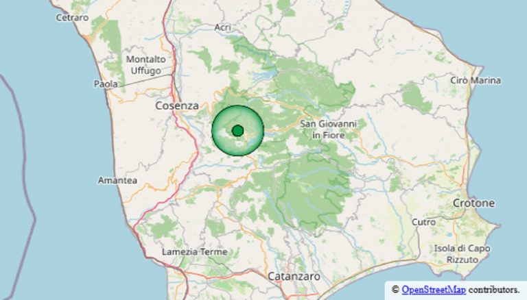 Terremoto oggi in Calabria, lunedì 7 settembre 2026: scossa in provincia di Cosenza. Epicentro e dati ufficiali Ingv