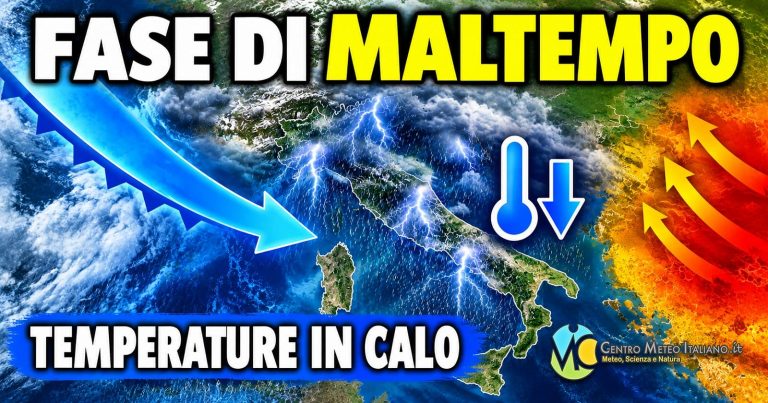 Meteo Italia – maltempo in arrivo nei prossimi giorni con piogge, temporali e fine del grande caldo estivo