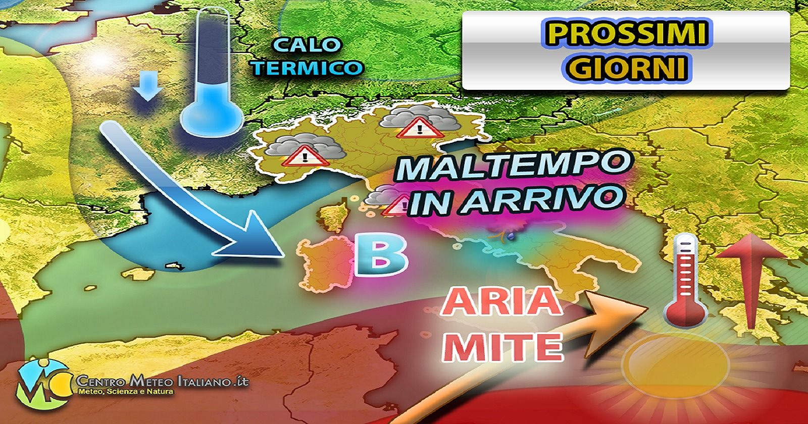 Maltempo in arrivo nei prossimi giorni in Italia