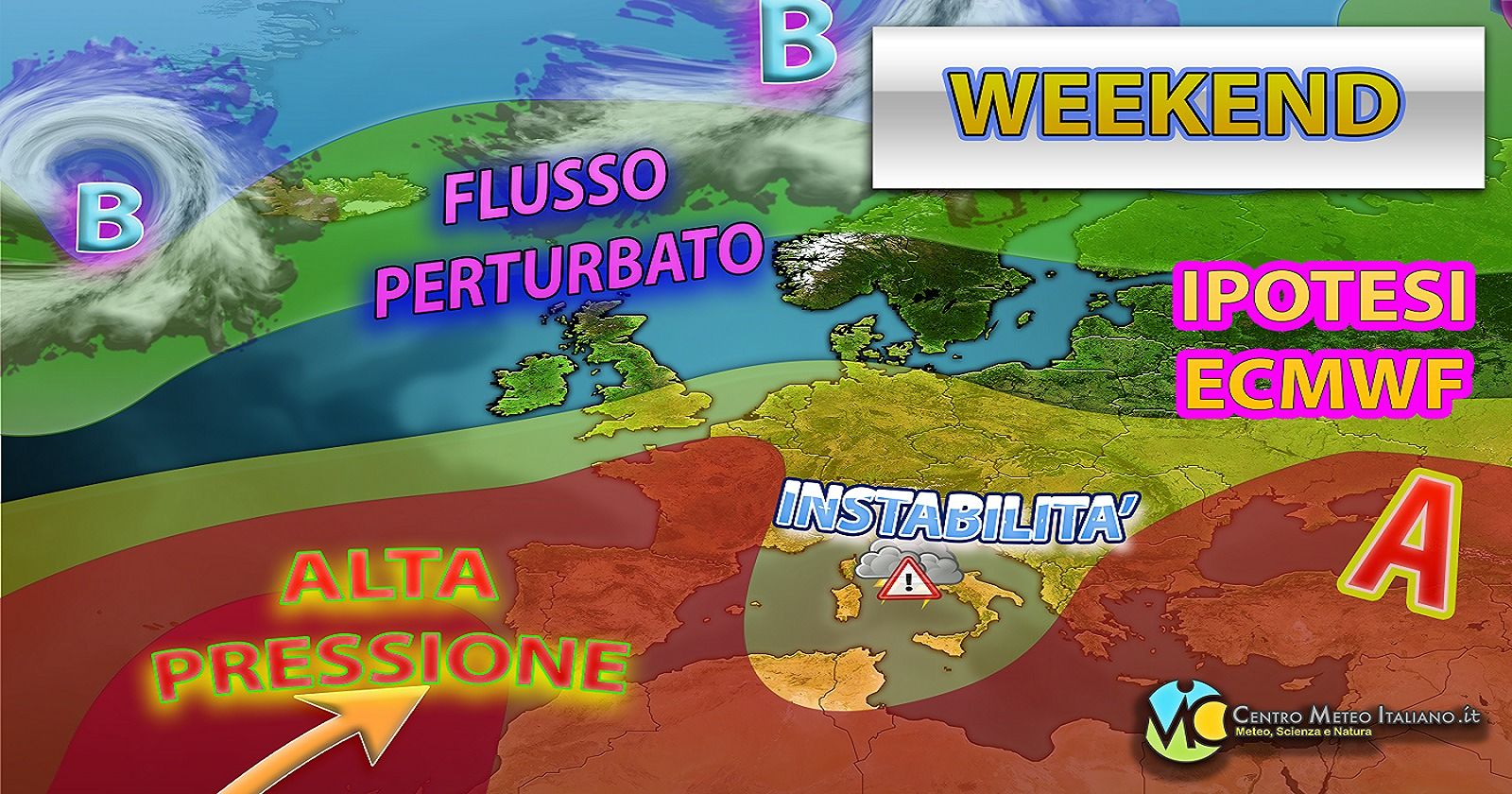 Instabilità nel prossimo weekend
