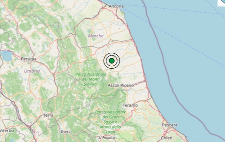 Terremoto oggi nelle Marche, 9 settembre, scossa di M 2.9 in provincia di Fermo – Dati Ingv