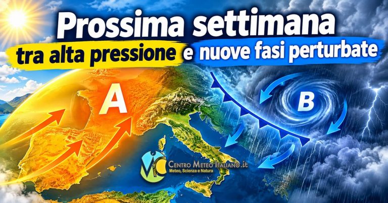 Meteo – Settembre più dinamico, possibile nuovo peggioramento con calo termico da metà prossima settimana