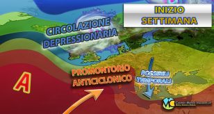 Meteo Italia - rimonta l'alta pressione con residui temporali
