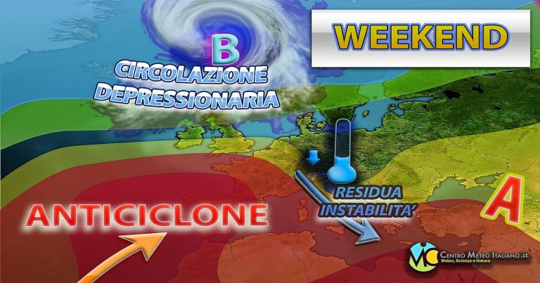 Meteo – Weekend tra tempo in miglioramento e goccia fredda con temporali anche intensi su alcune regioni