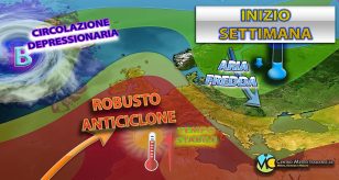 Meteo - Nuova spinta dell'Anticiclone per inizio di settimana prossima, con maggiore stabilità, ma con ancora qualche rovescio