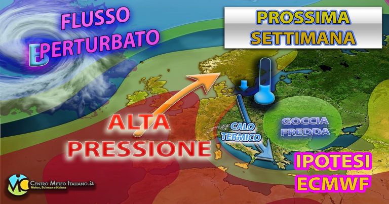 Meteo – Prossima settimana torna l’alta pressione, ma attenzione a correnti fredde dai quadranti nord-orientali