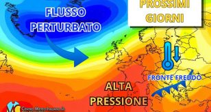 Meteo Italia - fronte freddo con qualche temporale