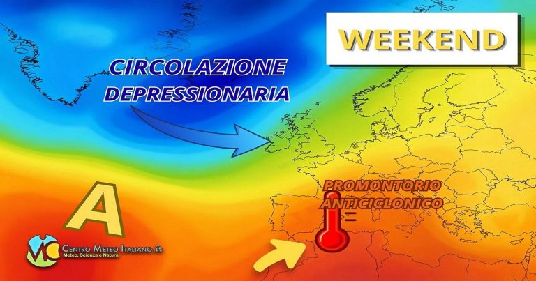 Meteo – Prevalente stabilità nel Weekend, ma non mancheranno temporali anche intensi: i dettagli