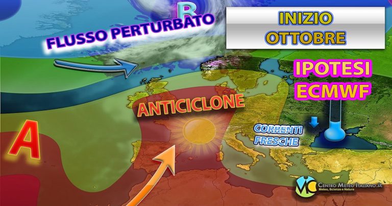 Meteo Italia – l’anticiclone detta legge, anche l’esordio di ottobre vedrà ben poche precipitazioni