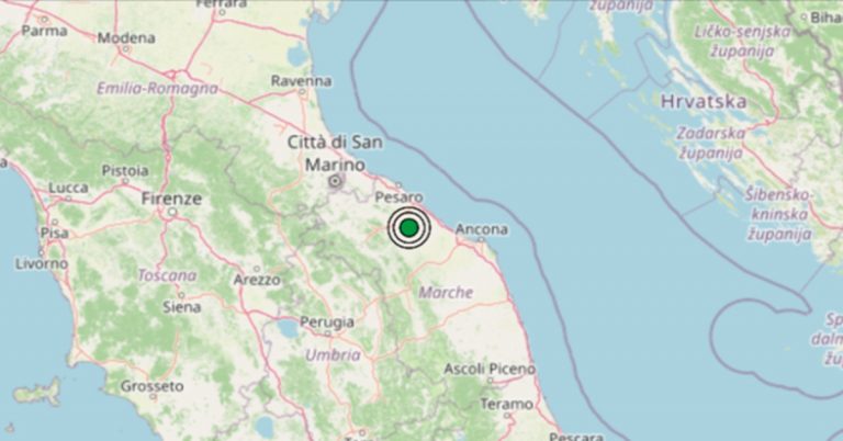 Terremoto oggi nelle Marche, 29 settembre, scossa di M 2.5 in provincia di Pesaro Urbino – Dati Ingv