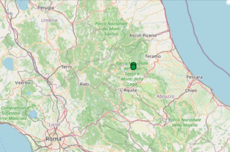 Terremoto oggi in Abruzzo, 30 settembre, doppia scossa in provincia di Teramo – Dati Ingv