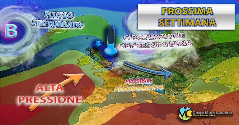 Meteo – Possibile colpo dell’Autunno per la prossima settimana, con affondo perturbato: la tendenza