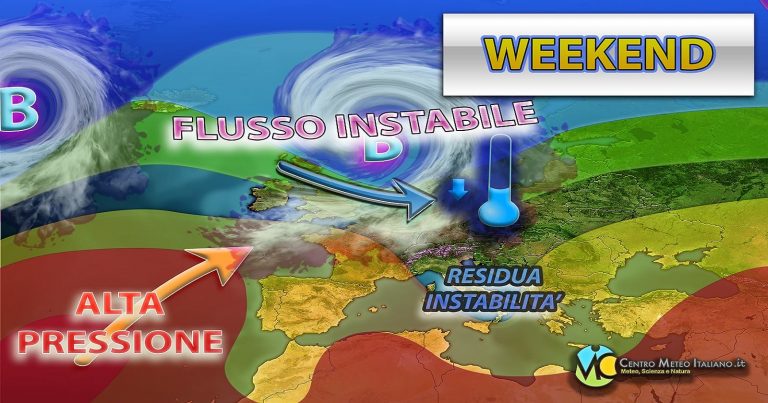 Meteo – Tempo in miglioramento in vista del weekend, ma ancora delle piogge e temporali su alcune regioni