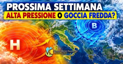 Meteo Italia - prossima settimana tra alta pressione e goccia fredda