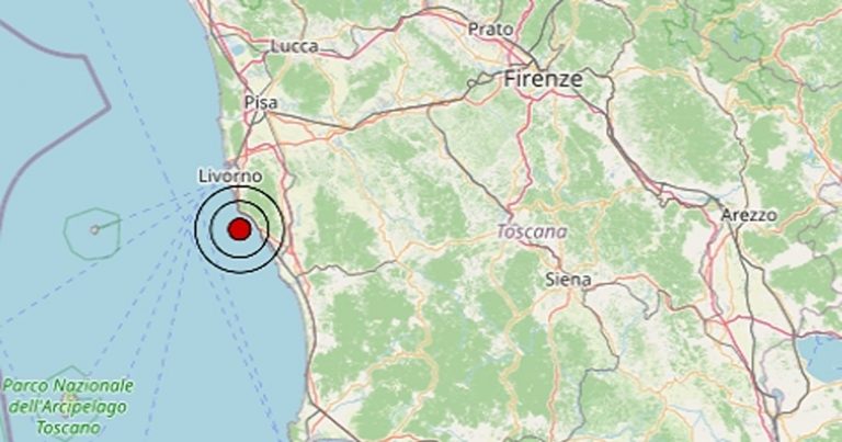 Scossa di terremoto avvertita in Toscana oggi, 9 ottobre 2026: epicentro in provincia di Livorno – Dati Ingv