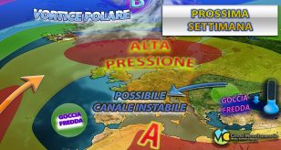Meteo - Flusso atlantico sbilanciato verso l'Europa la prossima settimana, con possibilità di maltempo anche in Italia
