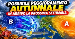 Meteo - Squillo dell'Autunno, con intenso peggioramento in arrivo in Italia, ecco quando