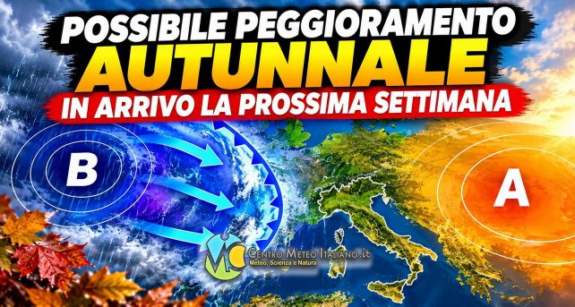 Meteo - Squillo dell'Autunno, con intenso peggioramento in arrivo in Italia, ecco quando