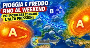 Meteo - Nuova irruzione di maltempo in arrivo in Italia nel Weekend, con neve sulle Alpi: i dettagli