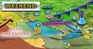 Meteo - Irruzione di maltempo in vista nel Weekend con nuovo calo delle temperature: i dettagli
